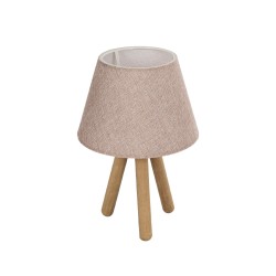 CAP 204-0070 Μοντέρνο Επιτραπέζιο Φωτιστικό Πορτατίφ με Ντουί 1 x E27 AC 220-240V IP20 - Καφέ & Ροζ - Μ22 x Π22 x Υ33cm