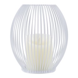 CANDLE 76491 Διακοσμητικό Realistic Κερί με LED Εφέ Κινούμενης Φλόγας - Μπαταρίας 2 x AA (Δεν Συμπεριλαμβάνονται) & Ασύρματο Χειριστήριο IR Θερμό Λευκό 2700K Dimmable Λευκό Φ16 x Υ18cm