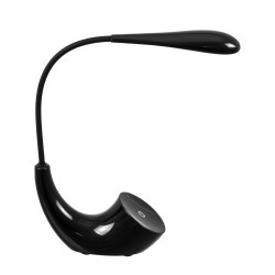 TEBLARO 76501 Μοντέρνο Επιτραπέζιο Φωτιστικό Γραφείου LED 2.8W 550lm 90° DC 5V με USB-C με Επαναφορτιζόμενη Μπαταρία Li-ion 3.7V 1x18650 1800mAh IP20 Φυσικό Λευκό 4500K - Sanan SMD Chip - Μαύρο - Μ15.5 x Π7.5 x Υ44.5cm - 2 Χρόνια Εγγύηση