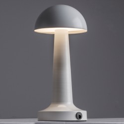 COCO 76508 Επαναφορτιζόμενο Επιτραπέζιο Φωτιστικό Πορτατίφ LED 1.5W 105lm 120° DC 5V IP44 Θερμό Λευκό 2700K Dimmable Λευκό Αλουμίνιο - Μ10 x Π10 x Υ22cm - 2 Xρόνια Εγγύηση