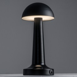 COCO 76509 Επαναφορτιζόμενο Επιτραπέζιο Φωτιστικό Πορτατίφ LED 1.5W 105lm 120° DC 5V IP44 Θερμό Λευκό 2700K Dimmable Μαύρο Αλουμίνιο - Μ10 x Π10 x Υ22cm - 2 Xρόνια Εγγύηση