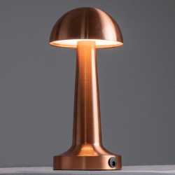 COCO 76511 Επαναφορτιζόμενο Επιτραπέζιο Φωτιστικό Πορτατίφ LED 1.5W 105lm 120° DC 5V IP44 Θερμό Λευκό 2700K Dimmable Χάλκινο Αλουμίνιο - Μ10 x Π10 x Υ22cm - 2 Xρόνια Εγγύηση