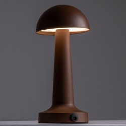 COCO 76513 Επαναφορτιζόμενο Επιτραπέζιο Φωτιστικό Πορτατίφ LED 1.5W 105lm 120° DC 5V IP44 Θερμό Λευκό 2700K Dimmable Καφέ Αλουμίνιο - Μ10 x Π10 x Υ22cm - 2 Xρόνια Εγγύηση