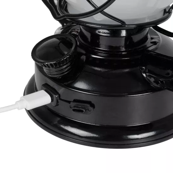 FIREWATCH 76546 Διακοσμητικό Φαναράκι LED 10W 500lm 360° Επαναφορτιζόμενο DC 5V με Μπαταρίες 2x18650 IP20 Ultra Θερμό Λευκό 1800K - Μ15 x Π11.5 x Υ23.5cm - 2 Χρόνια Εγγύηση