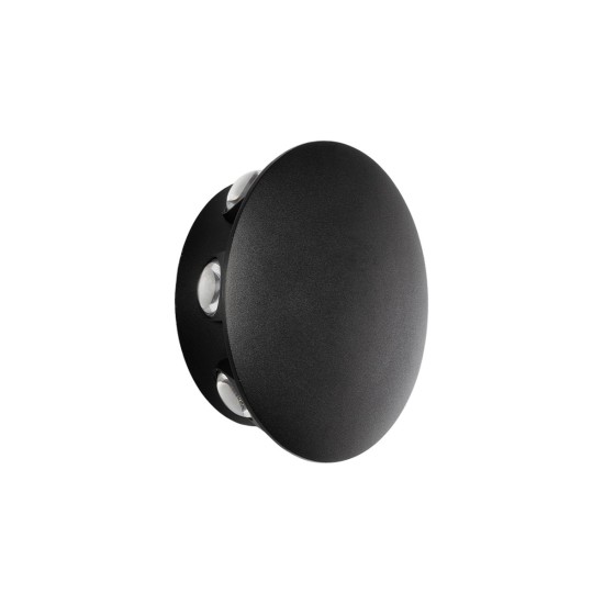 SOL 60796 Μοντέρνο Φωτιστικό Τοίχου - Απλίκα LED 16W 2000lm 30° AC 220-240V Αδιάβροχο IP65 Θερμό Λευκό 2700K - CREE XPE Chip & TÜV SÜD Driver - Μαύρο Ματ - Μ16 x Π5.5 x Υ16cm - 5 Χρόνια Εγγύηση