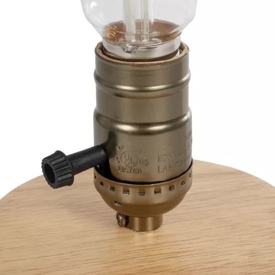 NOX 77701 Μοντέρνο Επιτραπέζιο Φωτιστικό Πορτατίφ με Ντουί 1 x E27 AC 220-240V IP20 - Μπεζ & Μπρούτζινο - Μ12 x Π12 x Υ9cm