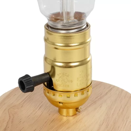 NOX 77702 Μοντέρνο Επιτραπέζιο Φωτιστικό Πορτατίφ με Ντουί 1 x E27 AC 220-240V IP20 - Μπεζ & Χρυσό - Μ12 x Π12 x Υ9cm