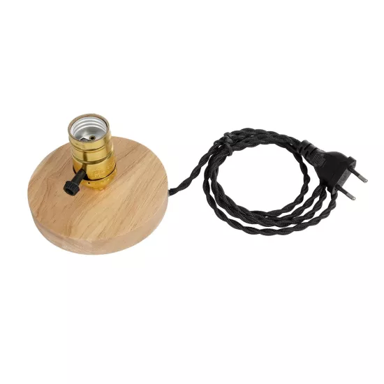 NOX 77702 Μοντέρνο Επιτραπέζιο Φωτιστικό Πορτατίφ με Ντουί 1 x E27 AC 220-240V IP20 - Μπεζ & Χρυσό - Μ12 x Π12 x Υ9cm