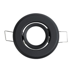 DELTA 77801 Χωνευτή Κινούμενη Βάση για Σποτ MR11 με Ντουί GU10/GU5.3 IP20 - Μαύρο Ματ - Μ7 x Π7 x Υ2.1cm / Q5.5cm