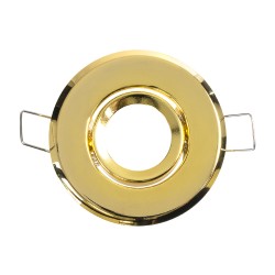 DELTA 77804 Χωνευτή Κινούμενη Βάση για Σποτ MR11 με Ντουί GU10/GU5.3 IP20 - Χρυσό Πλατίνα - Μ7 x Π7 x Υ2.1cm / Q5.5cm