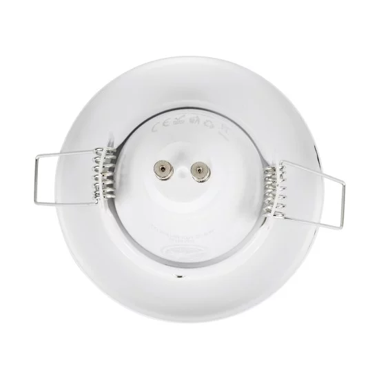 DELTA 77807 Χωνευτή Βάση για Σποτ MR16 με Ντουί GU10/GU5.3 IP20 - Λευκό - Μ8.3 x Π8.3 x Υ3.1cm / Q6cm