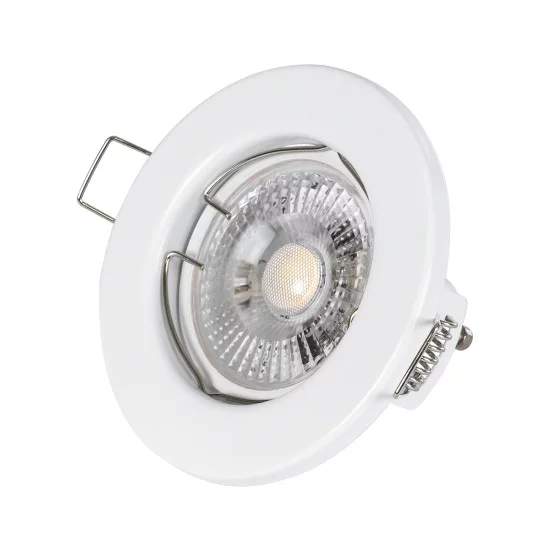 DELTA 77807 Χωνευτή Βάση για Σποτ MR16 με Ντουί GU10/GU5.3 IP20 - Λευκό - Μ8.3 x Π8.3 x Υ3.1cm / Q6cm