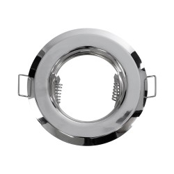 RAFY 77810 Χωνευτή Βάση για Σποτ MR16 με Ντουί GU10/GU5.3 IP20 - Νίκελ Χρώμιο - Μ8.3 x Π8.3 x Υ3.1cm / Q6cm