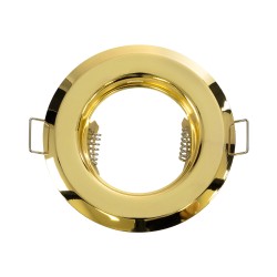 DELTA 77811 Χωνευτή Βάση για Σποτ MR16 με Ντουί GU10/GU5.3 IP20 - Χρυσό Πλατίνα - Μ8.3 x Π8.3 x Υ3.1cm / Q6cm