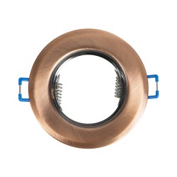 DELTA 77812 Χωνευτή Βάση για Σποτ MR16 με Ντουί GU10/GU5.3 IP20 - Χάλκινο - Μ8.3 x Π8.3 x Υ3.1cm / Q6cm