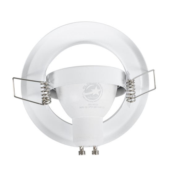 RAFY 77814 Χωνευτή Κινούμενη Βάση για Σποτ MR16 με Ντουί GU10/GU5.3 IP20 - Λευκό - Μ9.2 x Π9.2 x Υ3.1cm / Q7cm