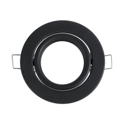 DELTA 77815 Χωνευτή Κινούμενη Βάση για Σποτ MR16 με Ντουί GU10/GU5.3 IP20 - Μαύρο Ματ - Μ9.2 x Π9.2 x Υ2.8cm / Q7.6cm