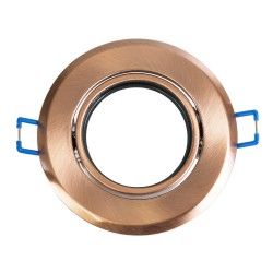 DELTA 77819 Χωνευτή Κινούμενη Βάση για Σποτ MR16 με Ντουί GU10/GU5.3 IP20 - Χάλκινο - Μ9.2 x Π9.2 x Υ2.8cm / Q7.6cm