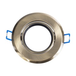 DELTA 77820 Χωνευτή Κινούμενη Βάση για Σποτ MR16 με Ντουί GU10/GU5.3 IP20 - Μπρούτζινο - Μ9.2 x Π9.2 x Υ2.8cm / Q7.6cm