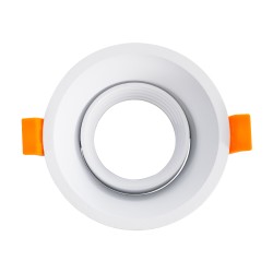 ALPHA 77830 Χωνευτή Κινούμενη Βάση για Σποτ MR16 με Ντουί GU10/GU5.3 IP20 - Λευκό - Μ9.4 x Π9.4 x Υ4.2cm / Q8.3cm