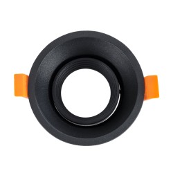 ALPHA 77831 Χωνευτή Κινούμενη Βάση για Σποτ MR16 με Ντουί GU10/GU5.3 IP20 - Μαύρο Ματ - Μ9.4 x Π9.4 x Υ4.2cm / Q8.3cm