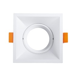 ALPHA 77832 Χωνευτή Κινούμενη Βάση για Σποτ MR16 με Ντουί GU10/GU5.3 IP20 - Λευκό - Μ9 x Π9 x Υ4.5cm / Q8.3cm