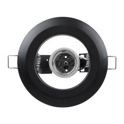 ACIDA 77845 Χωνευτή Βάση για Σποτ R63 με Ντουί E27 IP20 - Μαύρο Ματ - Μ11 x Π11 x Υ11cm / Q9cm