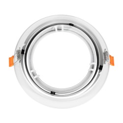 VITA 77850 Χωνευτή Κινούμενη Βάση για Σποτ AR111 για Ντουί GU10/GU5.3 IP20 - Λευκό - Μ17 x Π17 x Υ4.5cm / Q16cm