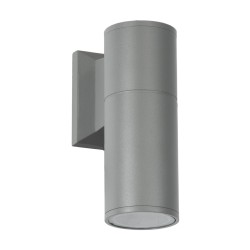 WALLY 77874 Μοντέρνο Φωτιστικό Τοίχου - Απλίκα με Ντουί 1 x GU10 AC 220-240V Αδιάβροχο IP65 - Γκρι - Μ6.4 x Π11 x Υ17cm