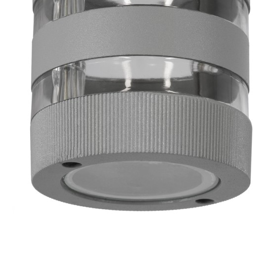 ORION 77884 Μοντέρνο Φωτιστικό Τοίχου - Απλίκα με Ντουί 1 x GU10 AC 220-240V Αδιάβροχο IP65 - Γκρι Ματ - Μ9 x Π15 x Υ23.2cm