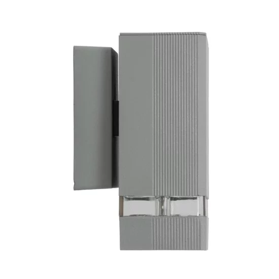 QUATRO 77894 Μοντέρνο Φωτιστικό Τοίχου - Απλίκα με Ντουί 1 x GU10 AC 220-240V Αδιάβροχο IP65 - Γκρι Ματ - Μ11 x Π10 x Υ16.5cm