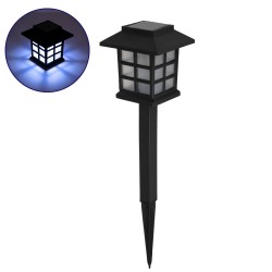  SOLARVERDE 71523 Διακοσμητικό Φωτιστικό Κήπου LED 1W 50lm 180° DC 5V με Φωτοβολταϊκό Panel 5V 0.1W & Επαναφορτιζόμενη Μπαταρία Li-ion 3.2V 300mAh Αδιάβροχο IP65 Ψυχρό Λευκό 6000K - Μ8.5 x Π8.5 x Υ23.5cm - 2 Χρόνια Εγγύηση
