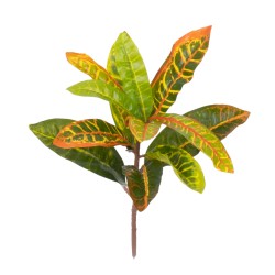 MIXED CROTON 78235 Τεχνητό Φυτό Κρότωνας Μιξ - Μπουκέτο Διακοσμητικών Φυτών - Κλαδιών με Φύλλωμα Πράσινο - Πορτοκαλί - Κίτρινο Υ35cm