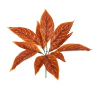 AGLAONEMA ORANGE 78265 Τεχνητό Φυτό Αγλαόνημα Πορτ. - Μπουκέτο Διακοσμητικών Φυτών - Κλαδιών με Φύλλωμα Πορτοκαλί Υ30cm