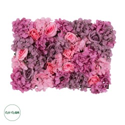 Artificial Garden ROSES STORY PURPLE 78336 Τεχνητό Διακοσμητικό Πάνελ Λουλουδιών - Κάθετος Κήπος σύνθεση Αμβροσία Μ60 x Π40 x Υ6cm