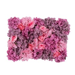 Artificial Garden ROSES STORY PURPLE 78336 Τεχνητό Διακοσμητικό Πάνελ Λουλουδιών - Κάθετος Κήπος σύνθεση Αμβροσία Μ60 x Π40 x Υ6cm