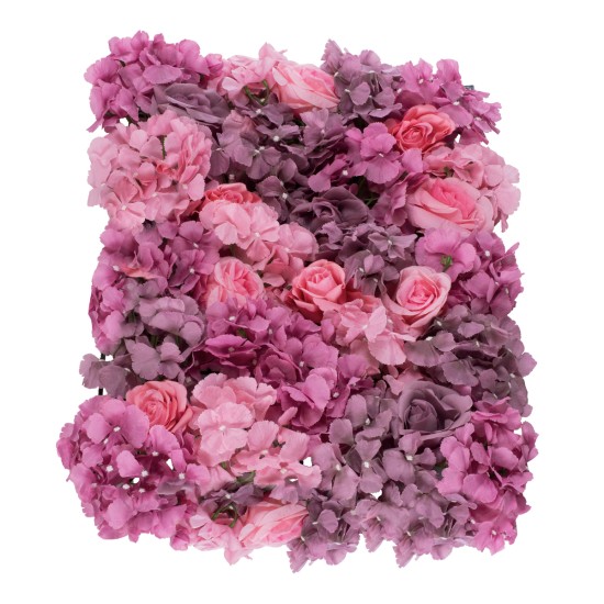 Artificial Garden ROSES STORY PURPLE 78336 Τεχνητό Διακοσμητικό Πάνελ Λουλουδιών - Κάθετος Κήπος σύνθεση Αμβροσία Μ60 x Π40 x Υ6cm