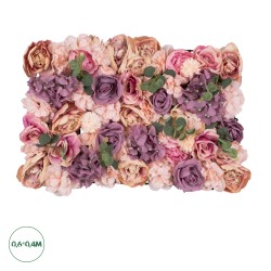 Artificial Garden ROSES STORY PINK 78337 Τεχνητό Διακοσμητικό Πάνελ Λουλουδιών - Κάθετος Κήπος σύνθεση Αμβροσία Μ60 x Π40 x Υ6cm