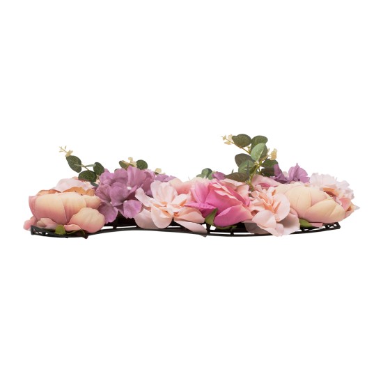 Artificial Garden ROSES STORY PINK 78337 Τεχνητό Διακοσμητικό Πάνελ Λουλουδιών - Κάθετος Κήπος σύνθεση Αμβροσία Μ60 x Π40 x Υ6cm