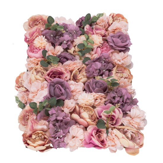 Artificial Garden ROSES STORY PINK 78337 Τεχνητό Διακοσμητικό Πάνελ Λουλουδιών - Κάθετος Κήπος σύνθεση Αμβροσία Μ60 x Π40 x Υ6cm