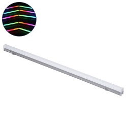 DIGIBAR 90214 Ψηφιακή Pixel Addressable Facade Μπάρα LED 12W 600lm 180° DC 24V Αδιάβροχο IP65 8 x Pixel Πολύχρωμο RGB Dimmable DMX512 SPI/TTL Protocol IC UCS512C0 - Bridgelux SMD Chip - Ασημί με Λευκό Γαλακτερό Κάλυμμα - Μ100 x Π3 x Υ4.5cm - 3 Χρόνια Εγγύ