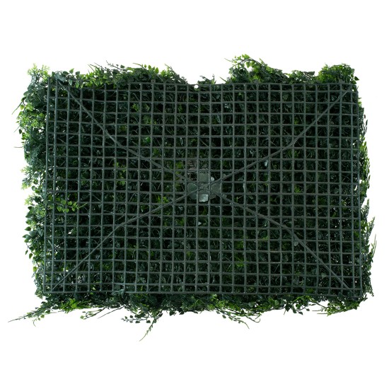 LEYLAND 78413 Artificial Wall Plant Panel / Vertical Garden Leyland & Dwarf Ivy - Green - L60 x W9 x H40cm
