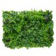 PEPPEROMIA 78434 Artificial Wall Plant Panel / Vertical Garden  Peperomia & Zebrina - Green - L60 x W9 x H40cm