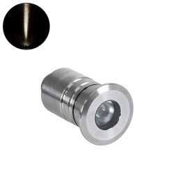 UNDERWATERDANI 90411 Υποβρύχιο Χωνευτό Σποτ για Σιντριβάνια/Πισίνες LED 1W 95lm 5° DC 24V Αδιάβροχο IP68 Φυσικό Λευκό 4500K Dimmable - Bridgelux SMD Chip - Ανοξείδωτο Ατσάλι 304 - Μ3 x Π3 x Υ5cm / Q2.5cm - 3 Χρόνια Εγγύηση