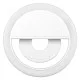 79042 Selfie Ring Light LED SMD 2W 200 lm Λευκό Σώμα με Ενσωματωμένη Επαναφορτιζόμενη Μπαταρία 500mAh & Καλώδιο Φόρτισης Micro USB Ψυχρό Λευκό 6000 K για Κινητό Τηλέφωνο και Tablet Φ8.5 x Υ2.5cm