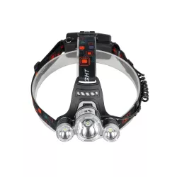 79057 Φακός Κεφαλής Επαναφορτιζόμενος LED CREE XML2-T6 Chip 30 Watt 3000lm με 2 x 18650 Μπαταρίες 6000mAh Ψυχρό Λευκό 6000K