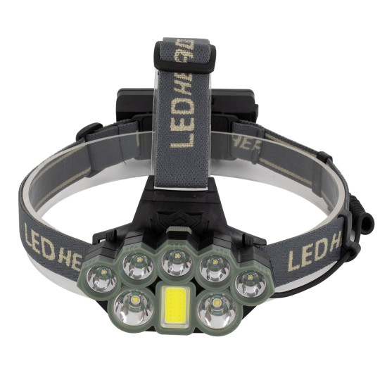 79062 Φακός Κεφαλής Επαναφορτιζόμενος LED CREE XML2-T6 Chip 60 Watt 6000lm με 2 x 18650 Μπαταρίες 13600mAh Ψυχρό Λευκό 6000K