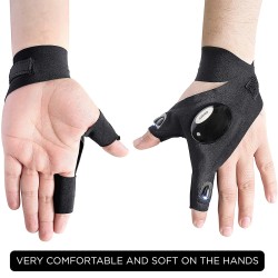 HANDLAMP 79067 Φακός Γάντι Χεριού LED 1W 100lm 60° DC 3V με 1xCR2016 Μπαταρία Αδιάβροχο IP44 Ψυχρό Λευκό 6000K - Μ33 x Π13.5 x Υ1cm - 1 Χρόνο Εγγύηση