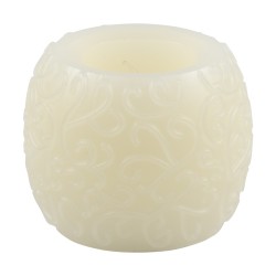 CANDLE 79537 Διακοσμητικό Realistic Κερί με LED Εφέ Κινούμενης Φλόγας - Μπαταρίας 3 x LR1130 Θερμό Λευκό 2700K Μπεζ D6 x H5cm