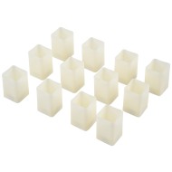 CANDLE 79539 ΣΕΤ 12 x Διακοσμητικά Realistic Κεράκια με LED Εφέ Κινούμενης Φλόγας - Μπαταρίας 12 x CR2032 Θερμό Λευκό 2700K Μπεζ L3.7 x W3.7 x H5.5cm